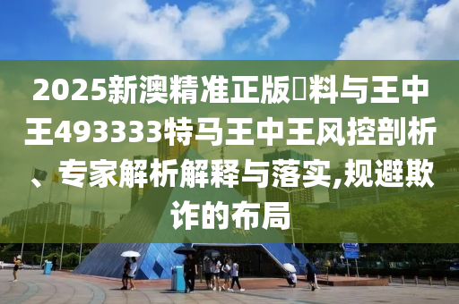 2025新澳精準(zhǔn)正版資料與王中王493333特馬王中王風(fēng)控剖析、專家解析解釋與落實,規(guī)避欺詐的布局